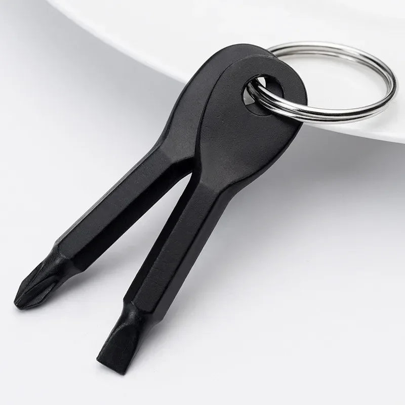 KeyFix - Multifunctional key ring with mini flat and cross screwdriver